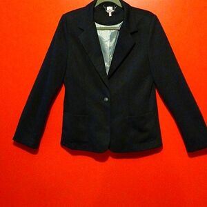 Bongo Vintage Trendy Rolled Cuff Lady's Lined Blazer Button Up ♥️ Front